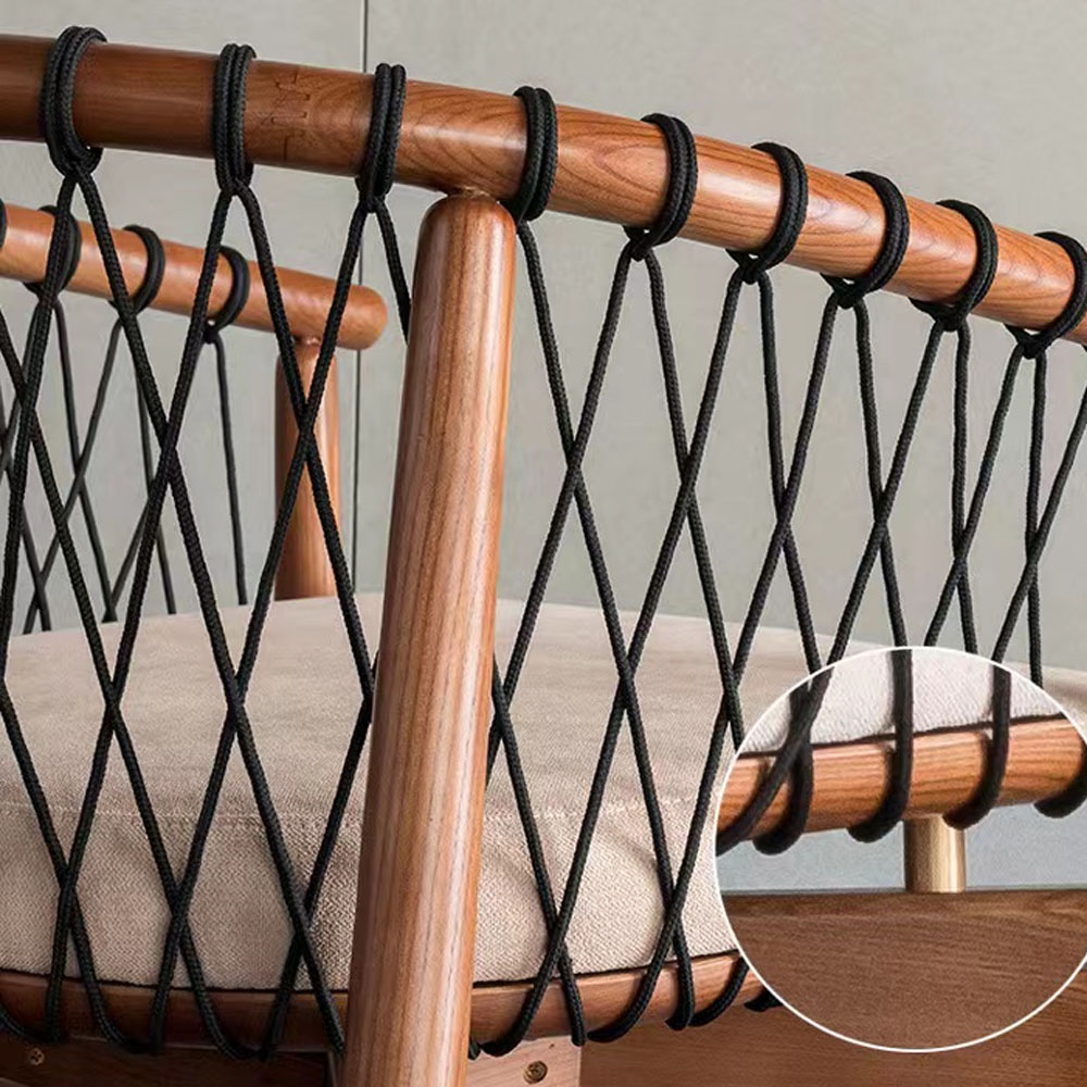 Modern Indoor Furniture Ash wood Patio Rope Cane Ratan Chair Table and Chairs Outdoor Woven Rattan / Wicker Chairs