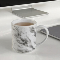 2025 nouvelle tasse en céramique marbre Design personnalisé tasse en porcelaine tasses 11oz blanc noir tasse à café en céramique pour un usage quotidien
