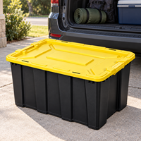 Boîte de rangement en plastique personnalisée de 100 L, conteneur de rangement robuste, pour garage, maison, entrepôt, camping