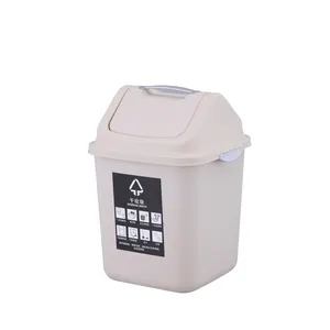 10L Plastic Trash Cans With Cover Indoor Plastic Waste Bins With Cover