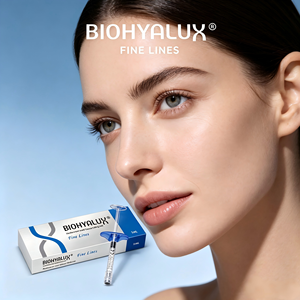 BioHyalux Fine Lines Acide Hyaluronique Remplisseur Dermique 20mg/mL 1mL pour Contouring <span class=keywords><strong>des</strong></span> Pattes d'Oie et du <span class=keywords><strong>Contour</strong></span> <span class=keywords><strong>des</strong></span> <span class=keywords><strong>Yeux</strong></span> Solution CE - Product Image 1