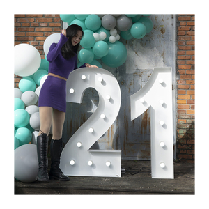 Led bán buôn kim loại thư số ánh sáng 4ft marquee chữ lớn ánh sáng lên khổng lồ marquee chữ cho thuê cho trang trí đám cưới - Product Image 1