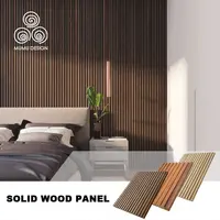 Mamu Panel Dinding Slat Kayu Desain Dekorasi Fleksibel Bergalur 3D Obral Panas untuk Rumah Tinggal