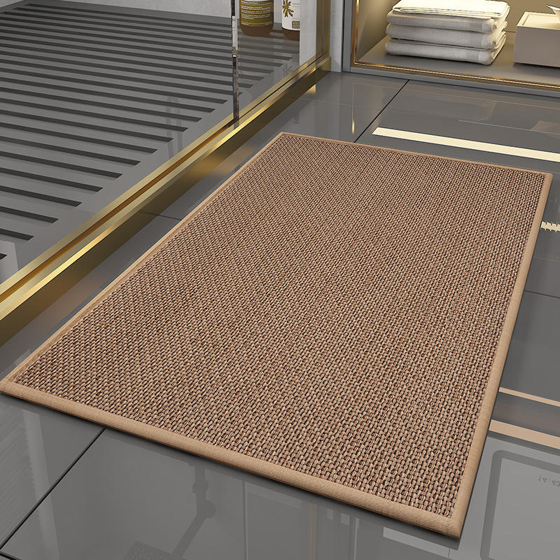 Tapis tissé en caoutchouc - beige