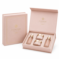 Caja de Regalo Magnética de Lujo Personalizada con Logotipo en Lámina Dorada, Empaque de Papel Rígido para Productos de Belleza