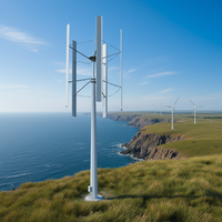 Éolienne à axe vertical 220 V 5 kW avec générateur à aimant permanent à faible régime, contrôleur et système hors réseau