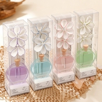 Diffuseur de parfum en verre sans BPA de petite taille 30 ml avec décoration florale tendance, parfum personnalisé, coffret cadeau pour la Saint-Valentin, mariage