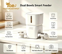 Distributeur intelligent pour animaux de compagnie 4L avec caméra, application mobile, enregistrement vocal, appel de repas, alimentation en un clic, programmation personnalisable et dosage quantitatif