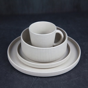 Bộ Đồ Ăn 16 Món Pc Bộ Đồ Ăn Morden Dập Nổi Bộ Đồ Ăn Tròn Sang Trọng Làm Thủ Công - Product Image 5