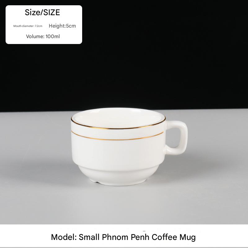 Tasse à café à bord doré 100ML
