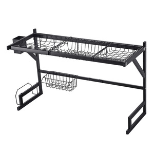 Égouttoir à vaisselle en acier inoxydable pour évier de cuisine, 2 niveaux, suspendu, anti-humidité, portable, sans perçage, carré, taille L - Product Image 2