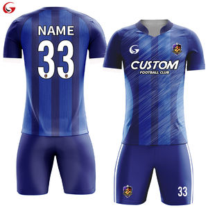 Uniforme de Fútbol Personalizado por Sublimación OEM ODM, Cuello Redondo, Ropa Deportiva de Equipo, Tela Jacquard, Uniforme de Entrenamiento de Fútbol Z25802 - Product Image 1