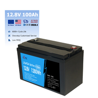 12V 100Ah LiFePO4 paket baterai Lithium Ion, siklus dalam Keranjang Golf RV Camper sistem daya Surya penyimpanan energi Grid laut untuk