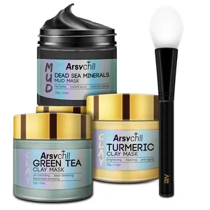 Masque pour le visage, étiquette privée, OEM, soins pour la peau, organique, nettoyage en profondeur, élimine les points noirs, hydratant, en argile noire