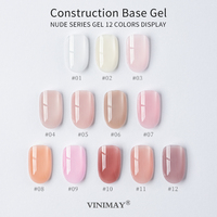 Vinimay Fournitures pour Ongles, Vernis Gel Camouflage, Gel de Construction pour Ongles, Utilisation comme Base, Gel Constructeur Camouflage pour Ongles