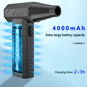 Sèche-cheveux violent à air comprimé 130000 tr/min, fonctionne sur batterie, réglage multi-niveaux, moteur sans balais - Product Image 3