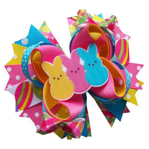 Venta al por Mayor de Lazos para <span class=keywords><strong>el</strong></span> Cabello con Diseño de Conejito de Pascua, Lazos de Huevo de Pascua, Accesorios para <span class=keywords><strong>el</strong></span> Cabello de Niños - Product Image 1