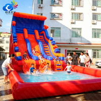 Toboggan aquatique gonflable en PVC de qualité commerciale, aire de jeux aquatique gonflable pour enfants