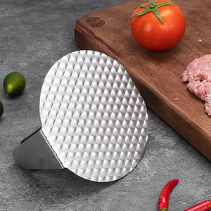 Yapışmaz Et Izgara Presi Paslanmaz Çelik <span class=keywords><strong>Burger</strong></span> Presi Smash <span class=keywords><strong>Burger</strong></span> Presi Izgara Aksesuarları için Saplı - Product Image 6