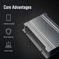 Casing Aluminium Ekstrusi Kustom dengan Heat Sink dan Anodisasi untuk Power Supply, Inverter, dan Perangkat Elektronik