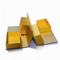 Coffret cadeau de chocolats en forme de livre, or brossé, sur mesure, avec plateaux intérieurs, emballage de luxe pour cadeaux de bonbons