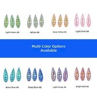 G&J DIY Kristal Ekor Phoenix Mewah Bentuk Tetesan Air Resin Flatback Bulu Rhinestone untuk Aksesoris Pakaian Gaun Dekorasi Sepatu
