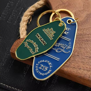 Biểu Tượng Tùy Chỉnh Sang Trọng Kim Loại Mềm Men Khách Sạn Keychain Cá Nhân Số Phòng Cổ Điển Kim Loại Móc Khóa Motel Phòng Móc Chìa Khóa - Product Image 3