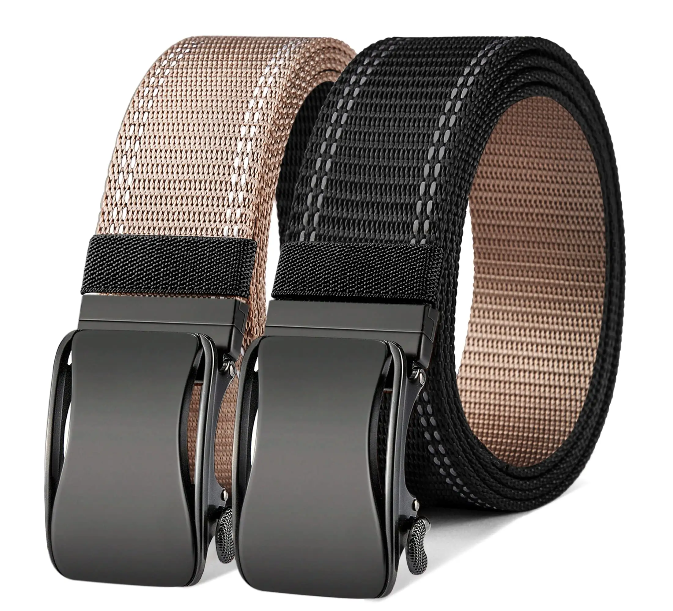 Outdoor Casual Belt Men's Quick Release Smooth Black Nylon Fabric Belts Alloy Buckle Men's Rotate Polyester Belt