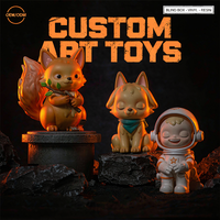 Figurines personnalisées en vinyle souple de renards, personnages animaux, boîte mystère, jouets de collection, fabricant OEM