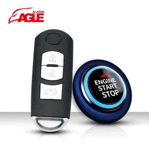 Pke-sistema De alarma para coche, dispositivo De arranque De motor remoto sin llave, con botón De entrada pasivo y sin llave