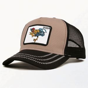 Gorra de Béisbol Vintage de 5 Paneles con Logotipo Bordado Personalizado de Alta Calidad, Gorra de Playa con Estampado Animal - Product Image 2