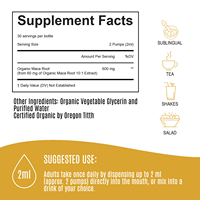 Gouttes liquides de racine de maca biologique, Ashwagandha, multivitamines, équilibre hormonal, libido, énergie, endurance, compléments alimentaires à base de plantes pour adultes