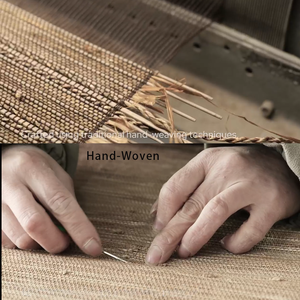 Stores occultants artisanaux motorisés intelligents avec télécommande, compatibles Alexa et <span class=keywords><strong>Google</strong></span> Home, en fibre naturelle de chanvre et de jute tissée - Product Image 6