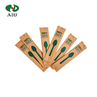 Couverts en bois A2U, biodégradables, jetables, petites cuillères en bois pour le thé, mini cuillères en bois pour enfants