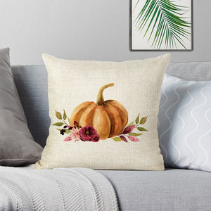 Fundas de Almohada Decorativas con Estampado Cuadrado de Calabaza de Halloween, Hoja de Arce Otoñal y Casa Encantada para Uso en el Hogar y Hoteles - Product Image 2