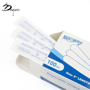 Groothandel Dragoart Tattoo Accessoires 100 Stks/doos Wegwerp Gesteriliseerde Tong Depressor Voor Dip Houten Tattoo Tong Spatel - Product Image 2