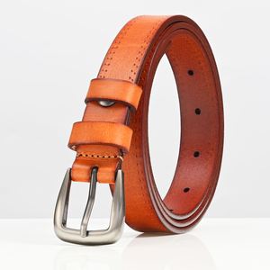 Cinturón de Cuero Genuino de Primera Calidad para Mujer, Venta Directa de Fábrica, Hebilla de Aleación, Estilo Retro de Diseñador, Cinturón Personalizado para Mujer - Product Image 1