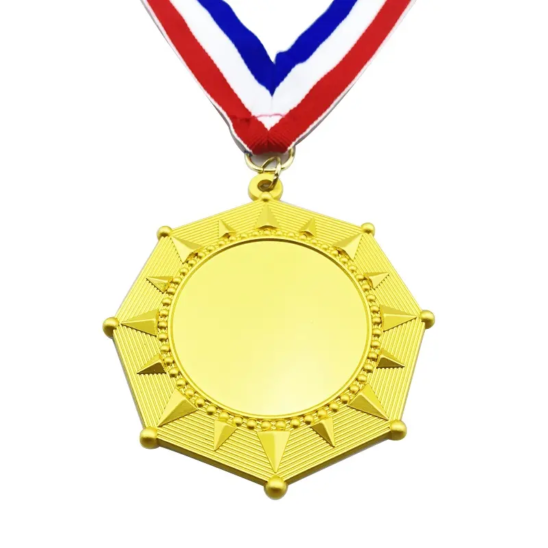 ميدالية ذهبية رياضية من سبائك الزنك مصممة جيداً للسباقات المزودة بطبقة ثلاثية الأبعاد