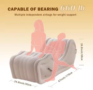 <span class=keywords><strong>Aoyama</strong></span> Jouets sexuels pour adultes Grand canapé gonflable pour couples Jeux BDSM avec pompe à air automatique Beige 100% étanche - Product Image 2