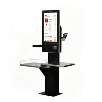 Kiosque interactif de commande rapide 21,5-27 pouces avec écran tactile, paiement par QR code et Wi-Fi 6, sur pied