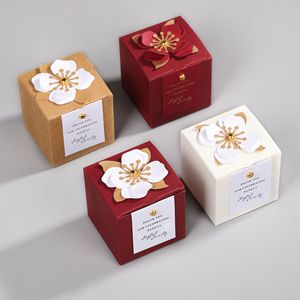 Wine <strong>Red</strong> square Cube Fashion Packaging Candy Wedding Candy Boxes Gift <strong>Box</strong> - Product Image 1