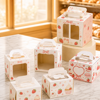 Boîtes à gâteaux personnalisées avec logo imprimé, emballages alimentaires jetables de qualité alimentaire pour pâtisseries, cadeaux de boulangerie domestique et commerciale
