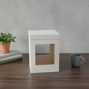 Boîte à gâteau économique et recyclable de qualité alimentaire avec pelliculage mat, logo personnalisé, formes carrée/rectangulaire/pliante pour emballage de gâteaux de mariage et d'anniversaire - Product Image 1