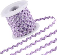 Ruban de garniture métallique RIC Rac Wave Bending Fringe Rubans Tissé Tissu Tressé Zig Zag