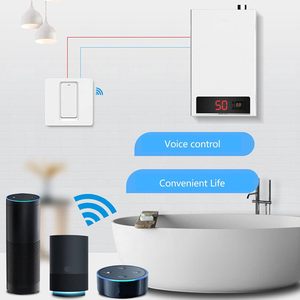 Interruptor Inteligente WiFi para Calentador de Agua SLS, IP57, 10A, AC 100-240V, 2200W, Temporizador, Control por Voz, App Smart Life, Control Remoto - Product Image 2
