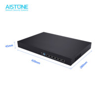 AISTONE Processeur J1900 4 cœurs 4 threads, PC pare-feu réseau 1U en rack, support 1*MPCIE, routeur de gestion réseau WiFi/4G LTE