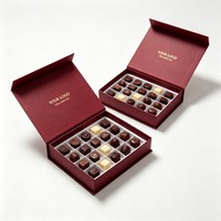 Boîte à chocolat de qualité alimentaire, impression de logo personnalisée, finition mate, emballage écologique DIY pour chocolats