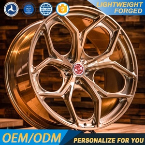 Jantes monobloc forgées sur mesure P111SC à rayons en Y, finition cuivre brossé brillant, 20, 21, 22, 23 pouces pour BMW M3 M4 Mercedes AMG <span class=keywords><strong>GT</strong></span> - Product Image 1