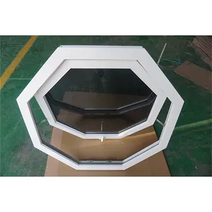 UPVC Polygon Window Casement Opening Hexagonal Window with PVC Profile Frame Windows UPVC Hot Sale Windows