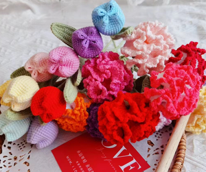 Caja <span class=keywords><strong>de</strong></span> flores <span class=keywords><strong>de</strong></span> ganchillo Suxinyi, punto casero, girasol, rosa, tulipán, flores gruesas <span class=keywords><strong>para</strong></span> graduación, Pascua, regalo hecho a mano <span class=keywords><strong>para</strong></span> - Product Image 5